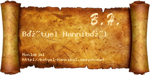 Bátyel Hannibál névjegykártya